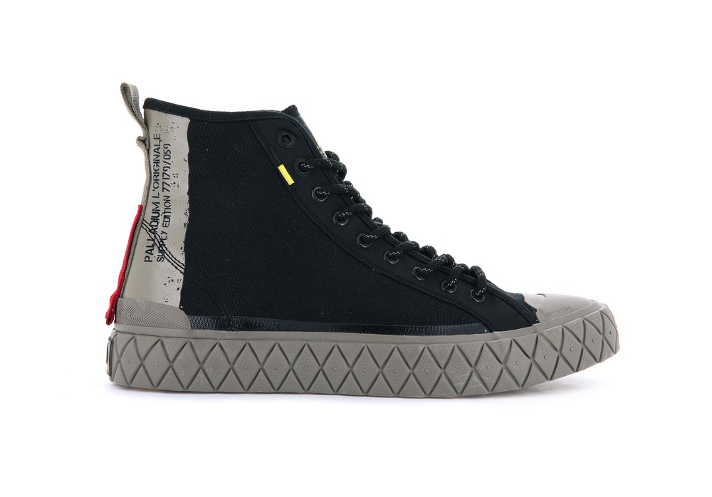 Palladium PALLA ACE SUPPLY MID Men\'s High Top Sneakers Black | Canada-5904
