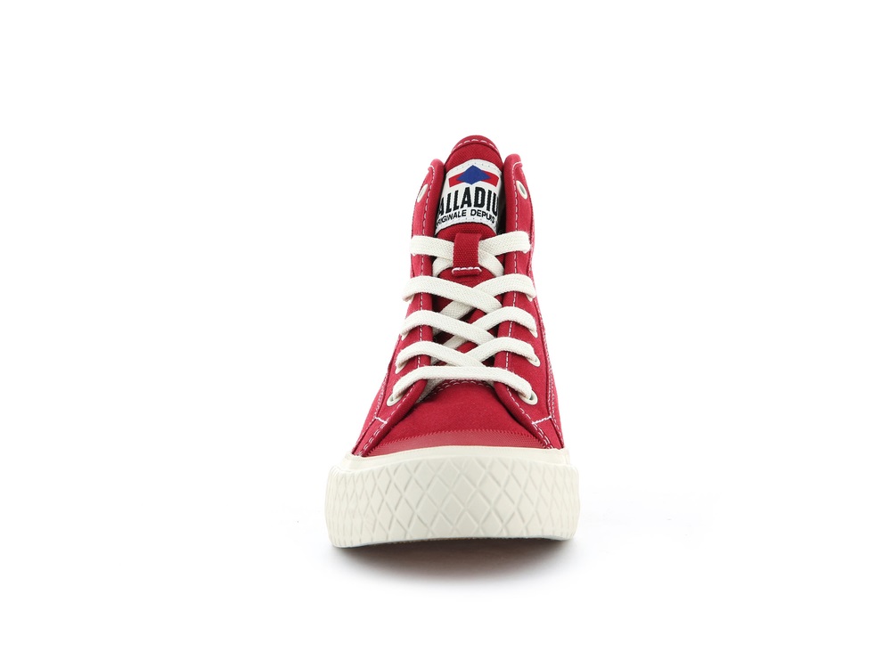 Palladium PALLA LOUVEL Men's High Top Sneakers Red | Canada-7084