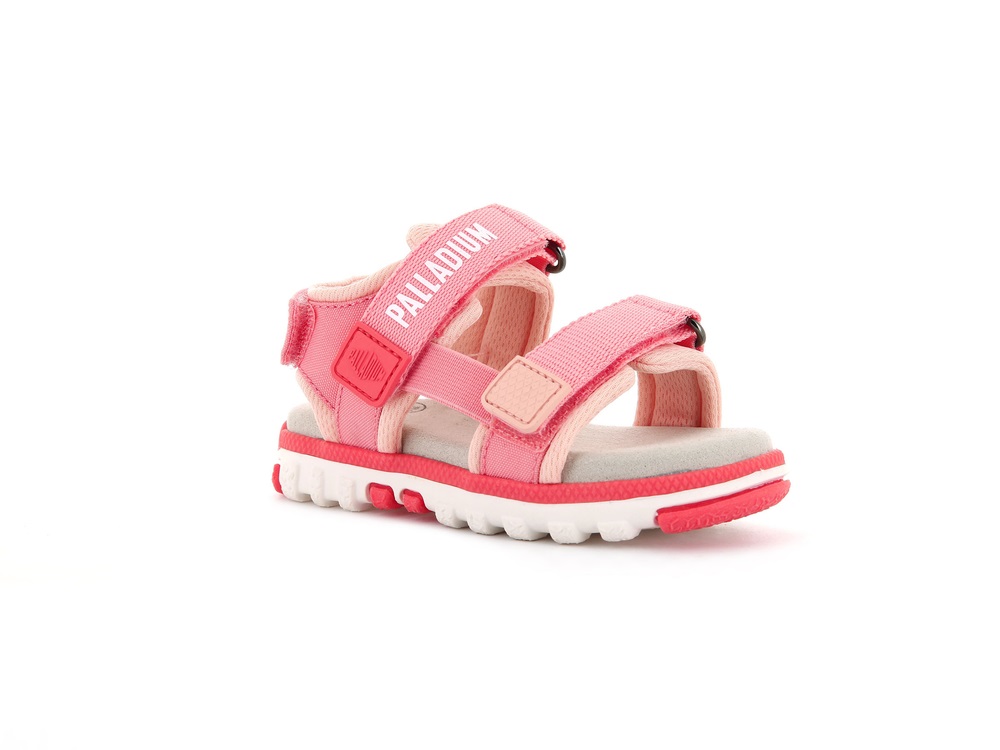 Palladium PALLA NIKKOO MONO Kids' Sandals Peach Amber | Canada-0286