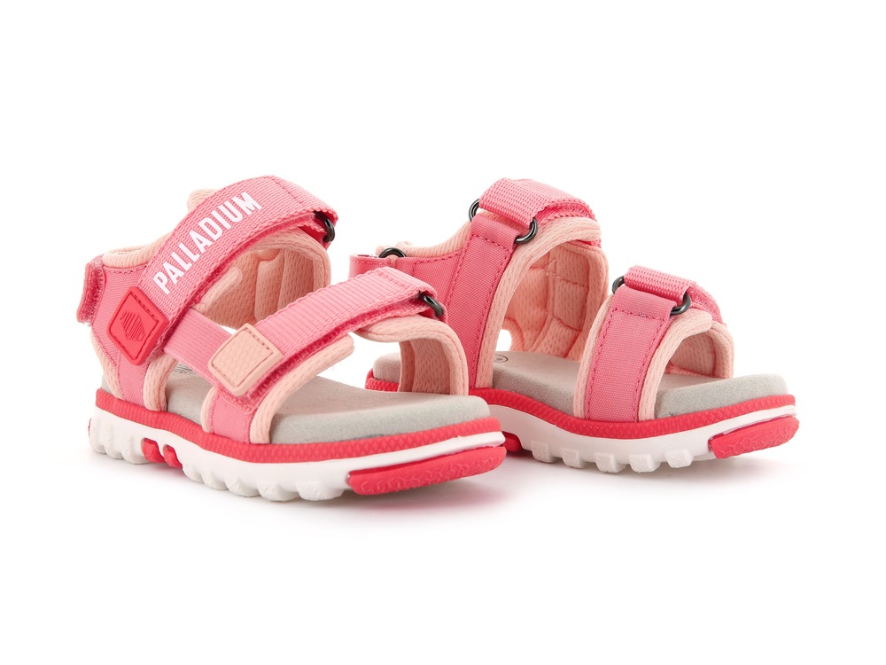 Palladium PALLA NIKKOO MONO Kids' Sandals Peach Amber | Canada-0286
