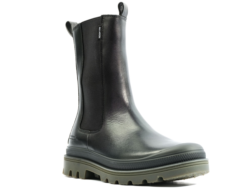 Palladium PAMPA ATELIER CHE LEATHER Women's Winter Boots Black | Canada-7394