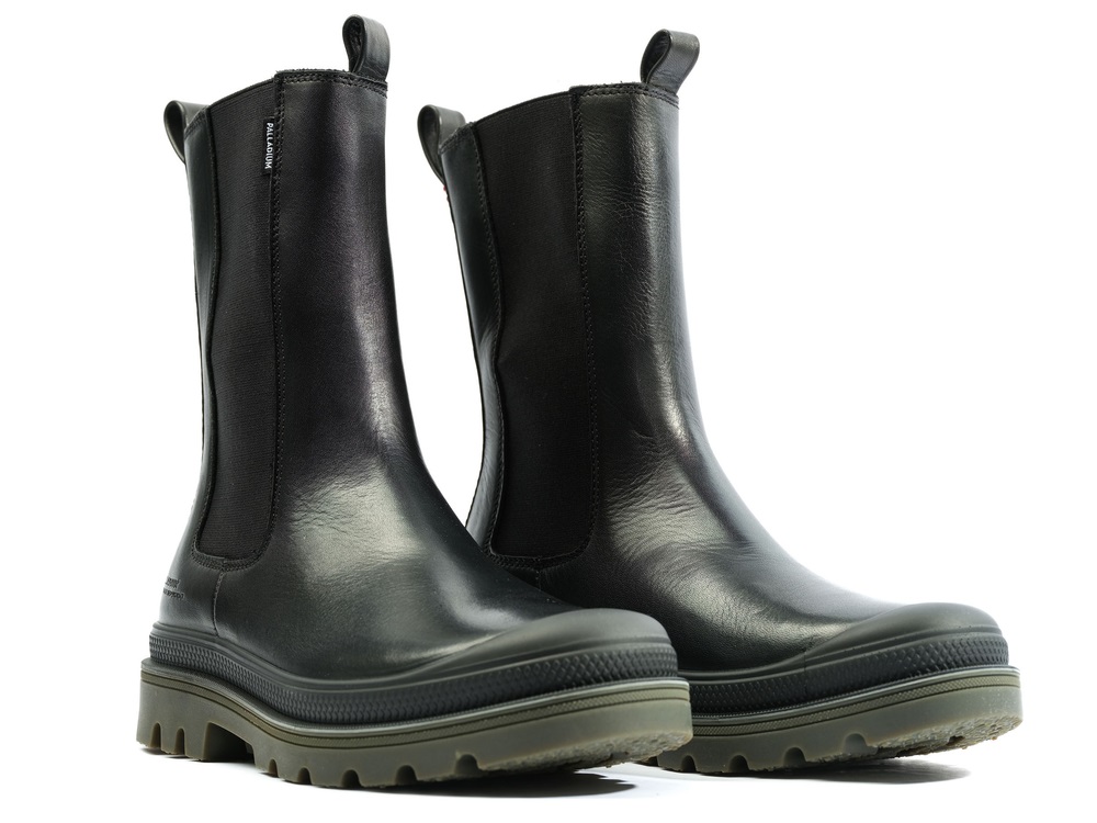 Palladium PAMPA ATELIER CHE LEATHER Women's Winter Boots Black | Canada-7394