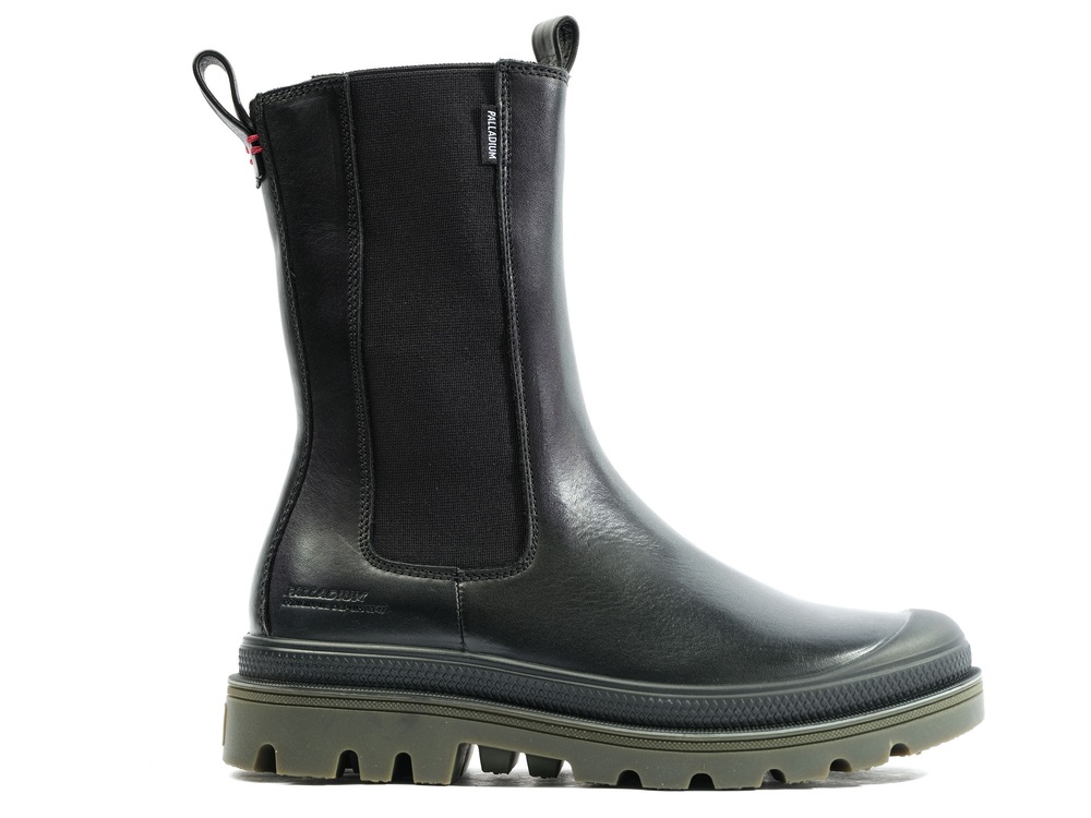 Palladium PAMPA ATELIER CHE LEATHER Women\'s Winter Boots Black | Canada-7394