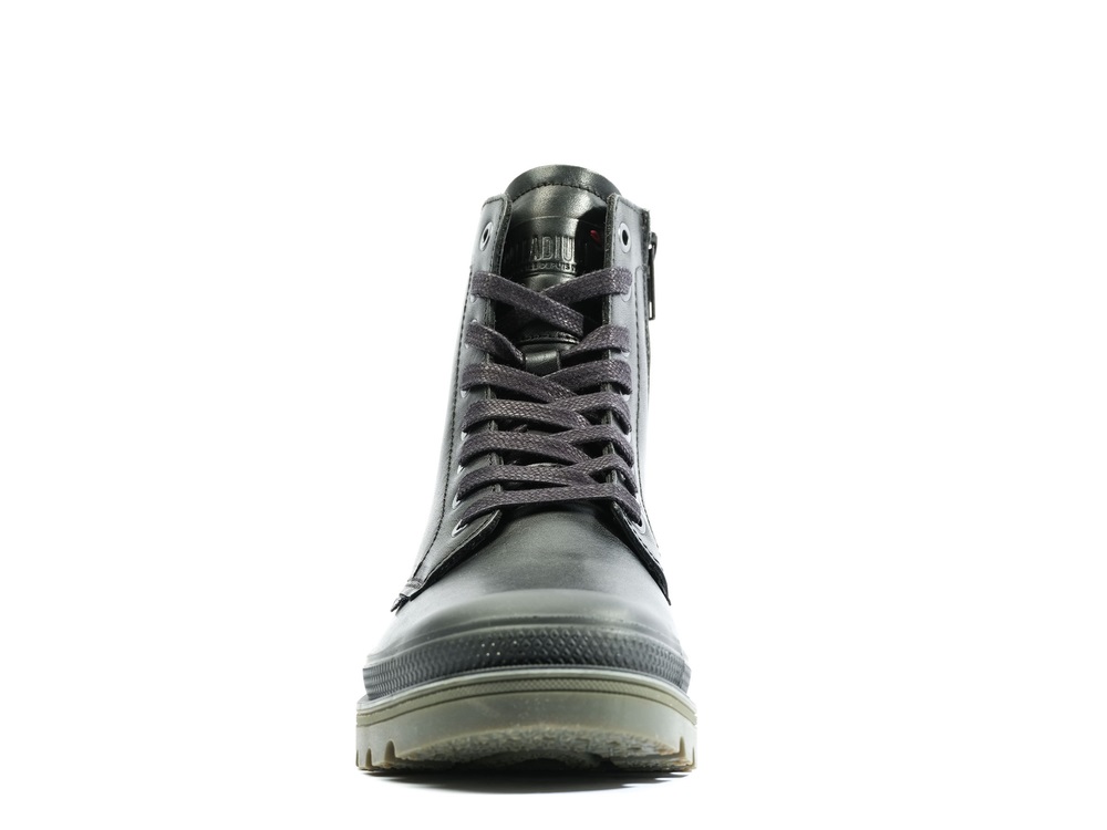 Palladium PAMPA ATELIER HI LEATHER Women's Winter Boots Black | Canada-8596