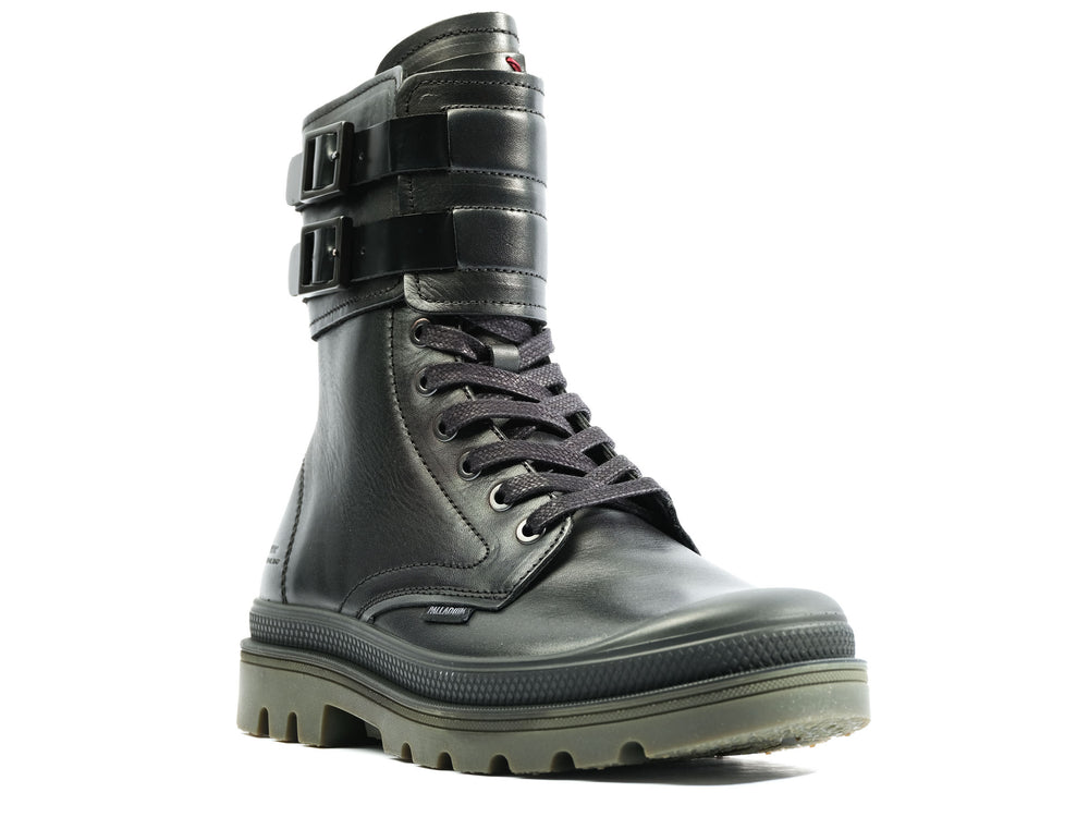 Palladium PAMPA ATELIER R LEATHER Women's Winter Boots Black | Canada-1928