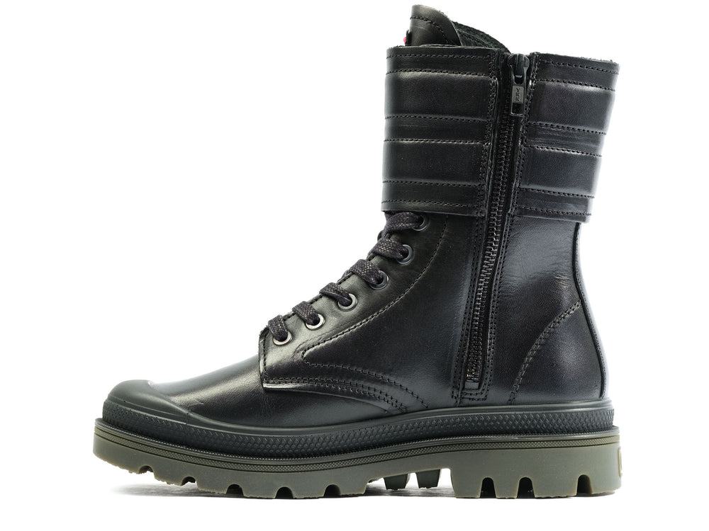 Palladium PAMPA ATELIER R LEATHER Women's Winter Boots Black | Canada-1928