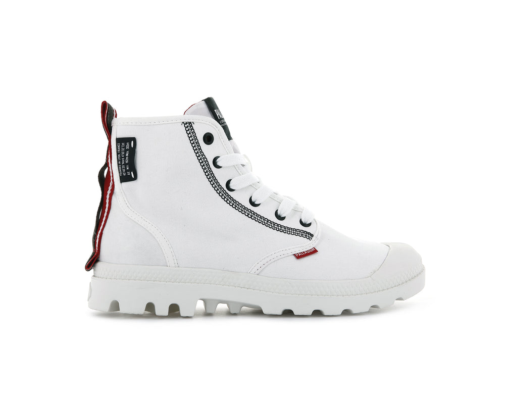 Palladium PAMPA DARE 2 SURVIVE Women\'s Boots White | Canada-8175