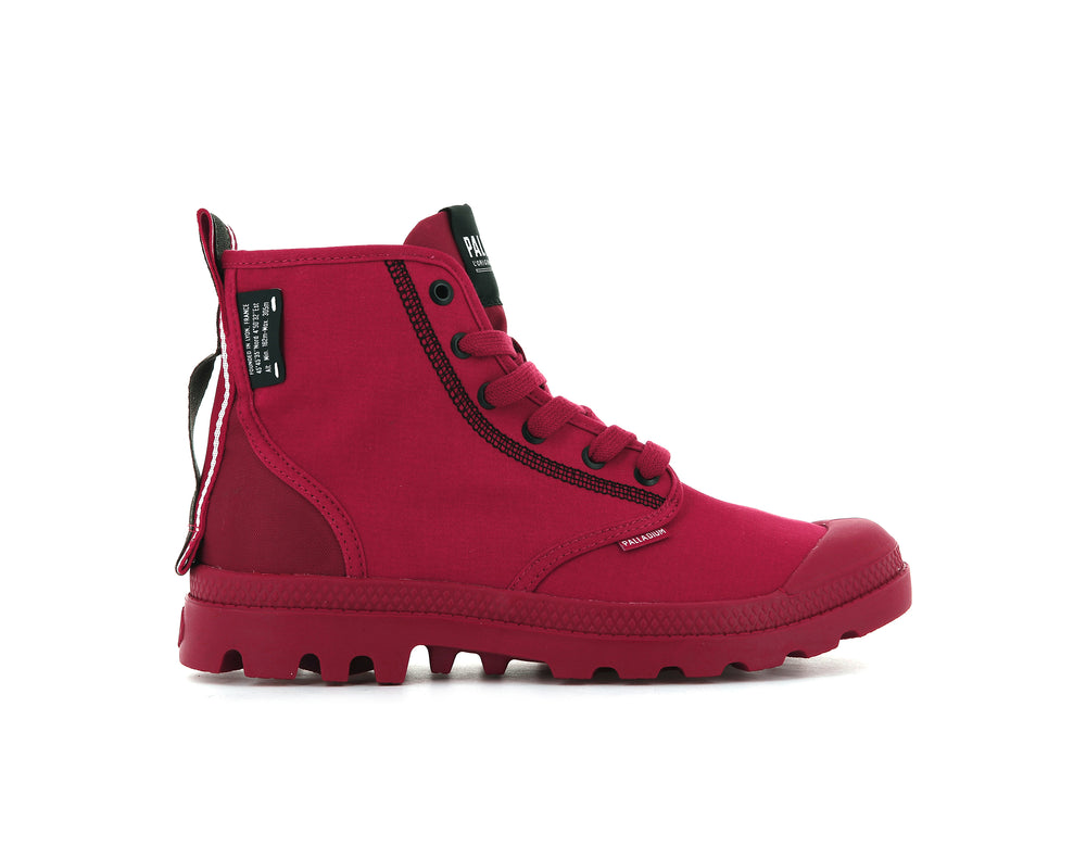 Palladium PAMPA DARE 2 SURVIVE Women\'s Boots Red | Canada-9614