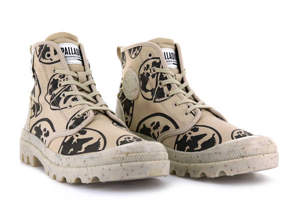 Palladium PAMPA ECO-VERSARY 75TH Women's Boots Earth Sand | Canada-3678