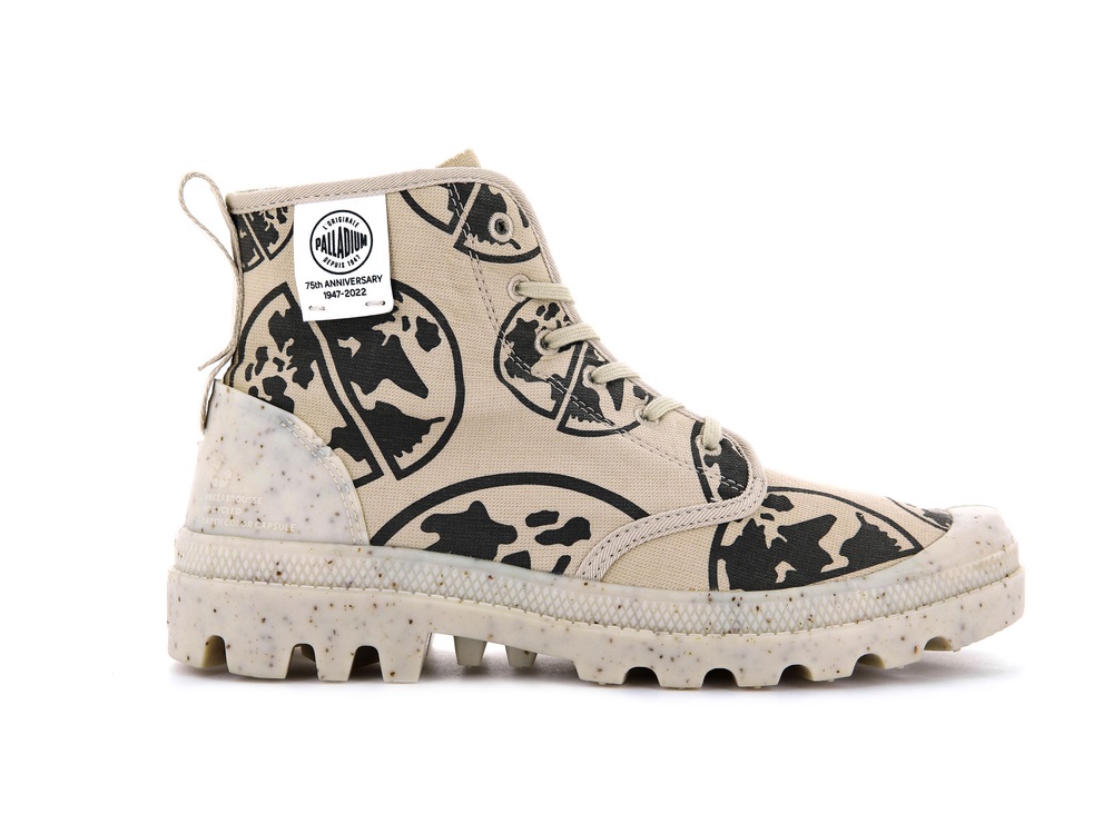 Palladium PAMPA ECO-VERSARY 75TH Women\'s Boots Earth Sand | Canada-3678