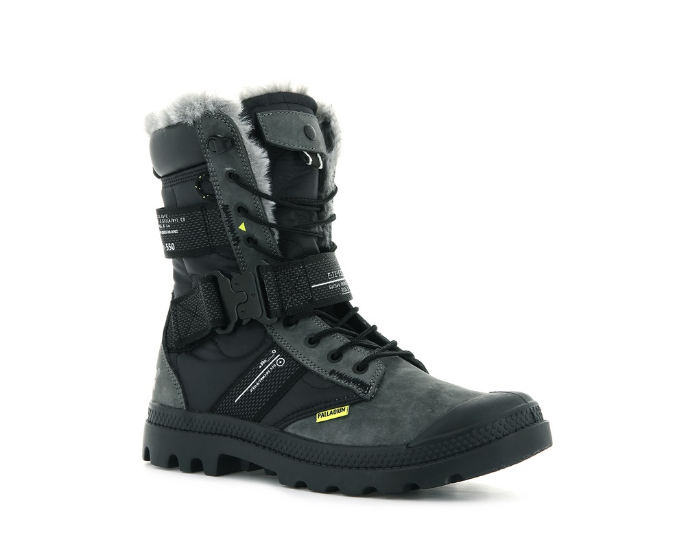 Palladium PAMPA EUROPA TACTICAL Men's Winter Boots Black | Canada-8174