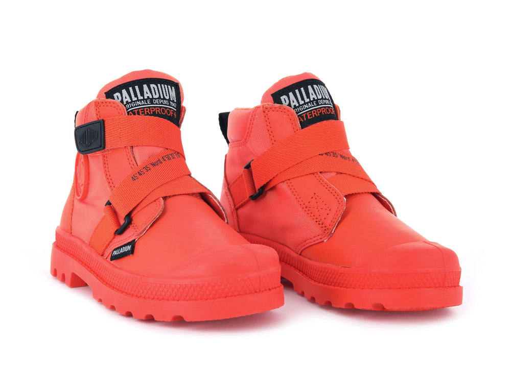 Palladium PAMPA HI CUFFSTR WP+ Kids' Boots Firecracker | Canada-5342