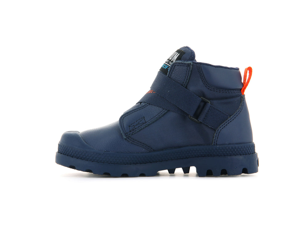Palladium PAMPA HI CUFFSTR WP+ Kids' Boots Indigo | Canada-7153