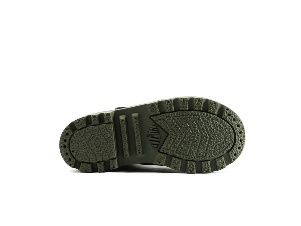 Palladium PAMPA HI CUFFSTR WP+ Kids' Boots Olive | Canada-7586