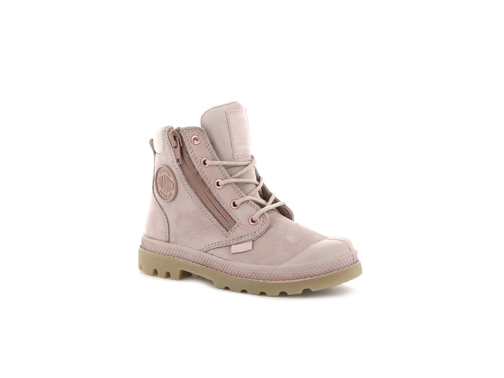 Palladium PAMPA HI CUFF WATERPROOF Kids' Boots Rose | Canada-3740