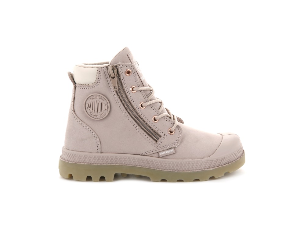 Palladium PAMPA HI CUFF WATERPROOF Kids\' Boots Rose | Canada-3740