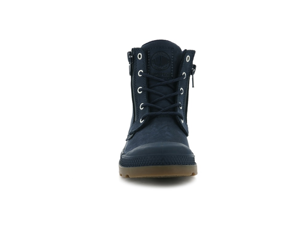 Palladium PAMPA HI CUFF WATERPROOF Kids' Boots Indigo | Canada-6138