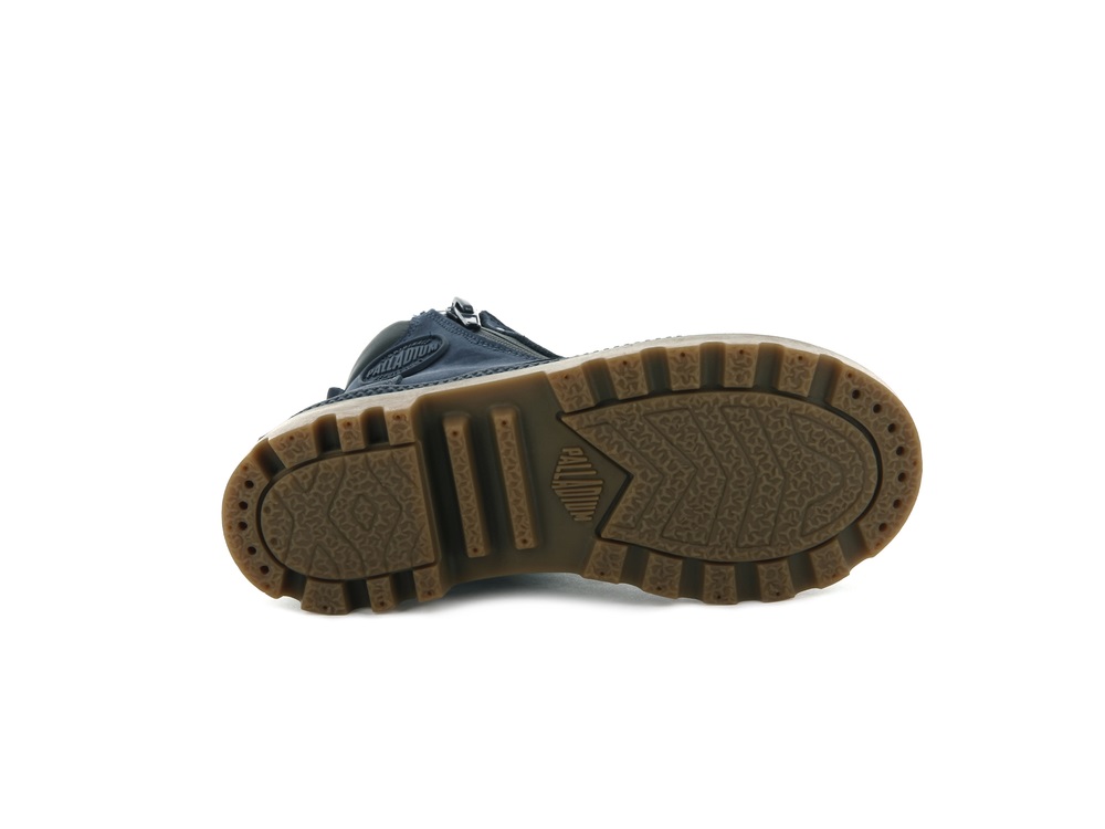 Palladium PAMPA HI CUFF WATERPROOF Kids' Boots Indigo | Canada-6138