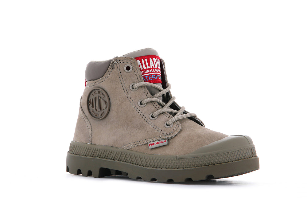 Palladium PAMPA HI CUFF WP OZ Kids' Boots Dune | Canada-0368