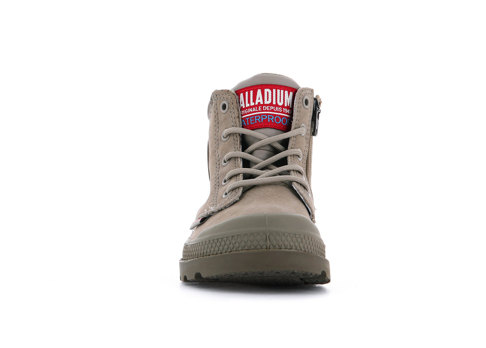 Palladium PAMPA HI CUFF WP OZ Kids' Boots Dune | Canada-0368