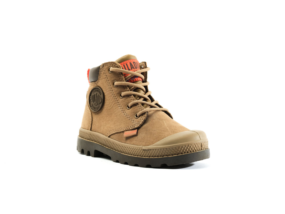Palladium PAMPA HI CUFF WP OZ Kids' Boots Brown | Canada-9251
