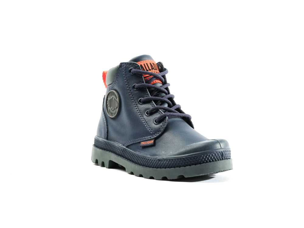 Palladium PAMPA HI CUFF WP OZ L Kids' Boots Indigo | Canada-8415