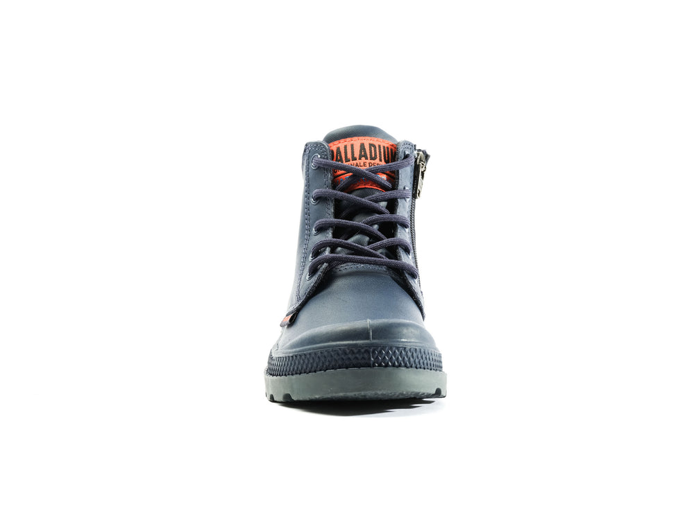 Palladium PAMPA HI CUFF WP OZ L Kids' Boots Indigo | Canada-8415