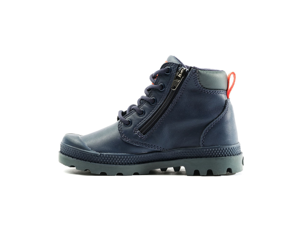 Palladium PAMPA HI CUFF WP OZ L Kids' Boots Indigo | Canada-8415