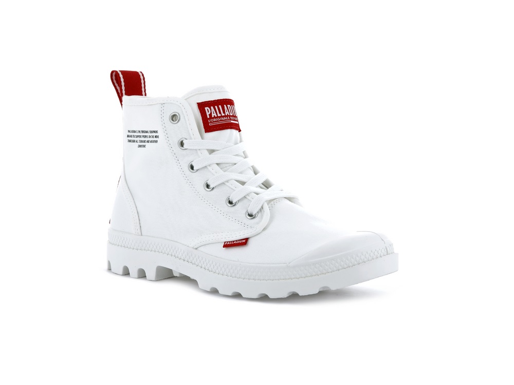 Palladium PAMPA HI DARE Men's Boots White | Canada-7531