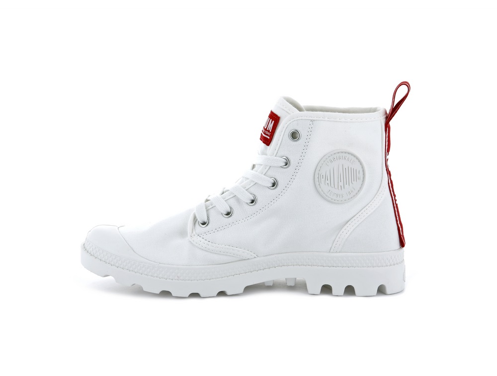 Palladium PAMPA HI DARE Men's Boots White | Canada-7531