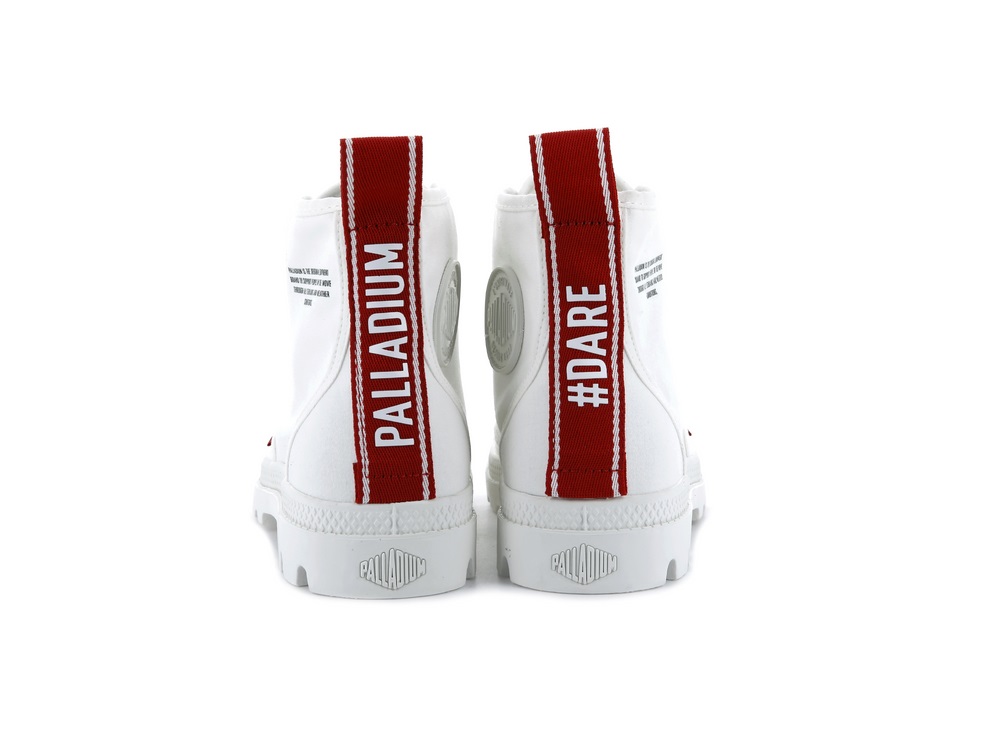 Palladium PAMPA HI DARE Men's Boots White | Canada-7531