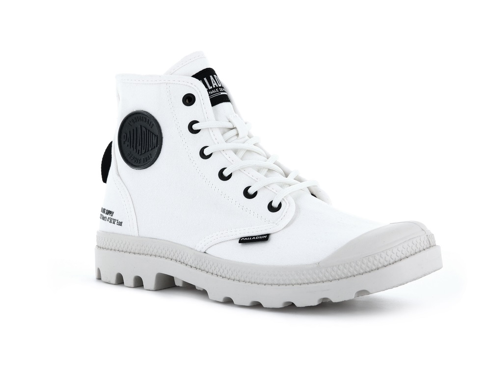 Palladium PAMPA HI HTG SUPPLY Men's Boots White | Canada-5749
