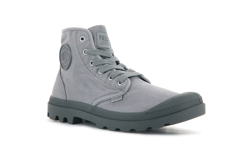 Palladium PAMPA HI Men's Boots Grey | Canada-8716