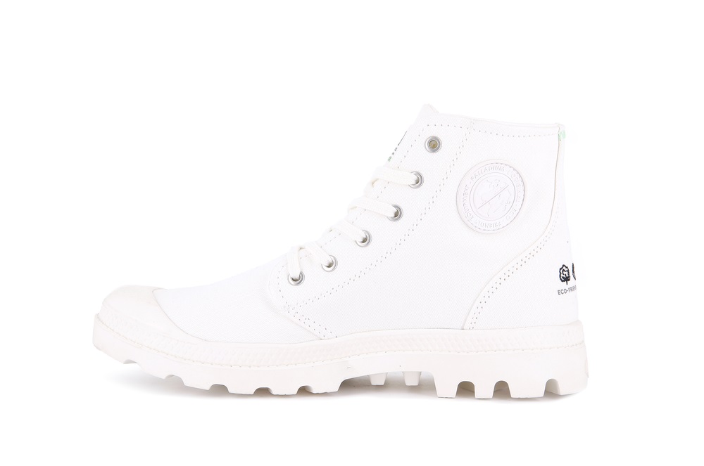 Palladium PAMPA HI ORGANIC II Women's Boots White | Canada-2074