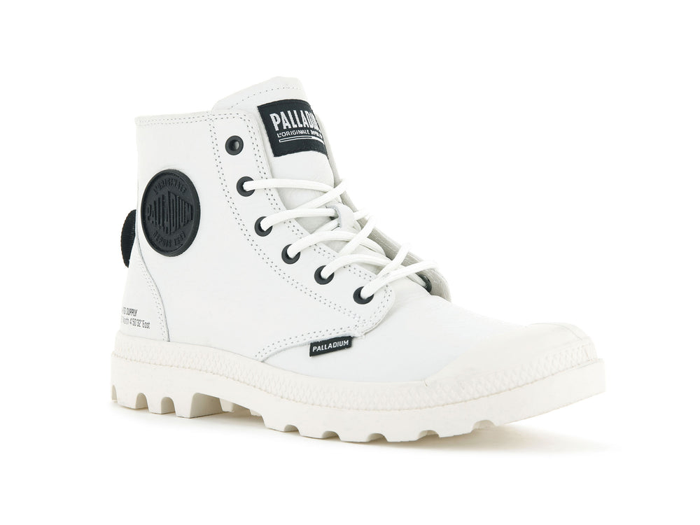Palladium PAMPA HI SUPPLY LEATHER Men's Winter Boots White | Canada-3501
