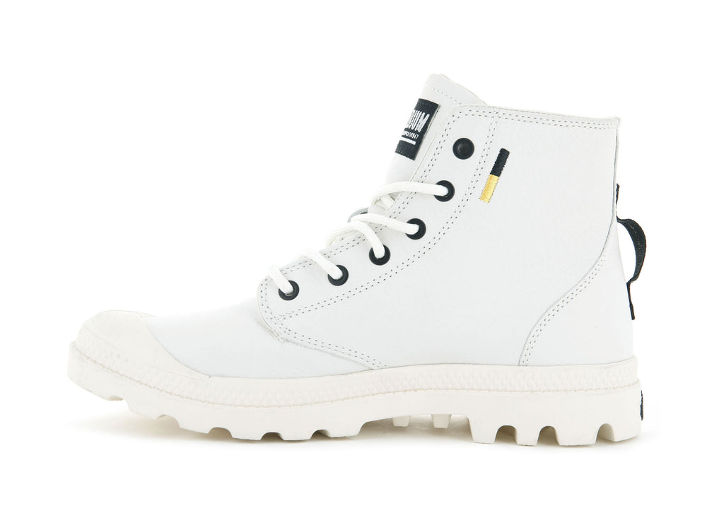 Palladium PAMPA HI SUPPLY LEATHER Men's Winter Boots White | Canada-3501