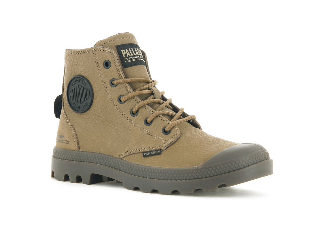 Palladium PAMPA HI SUPPLY LEATHER Men's Winter Boots Brown | Canada-7291