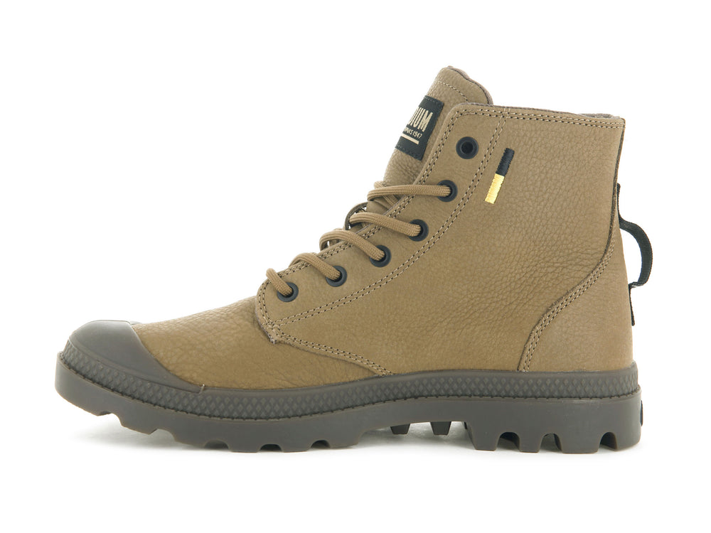 Palladium PAMPA HI SUPPLY LEATHER Men's Winter Boots Brown | Canada-7291