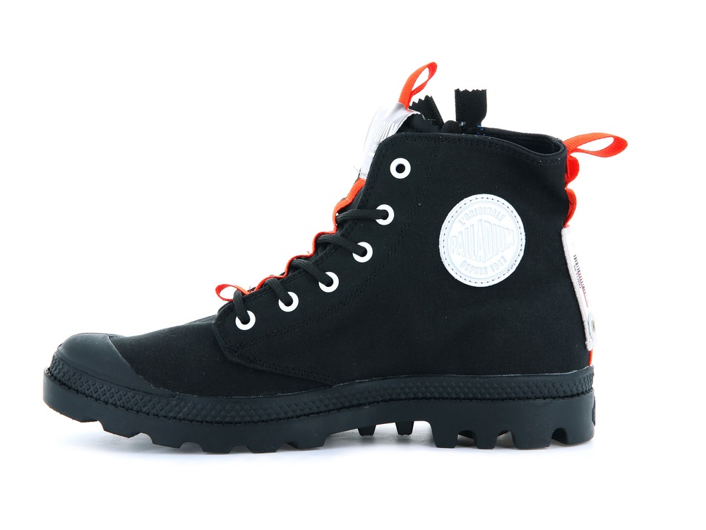 Palladium PAMPA HI TICKET TO EARTH Women's Boots Black | Canada-1783