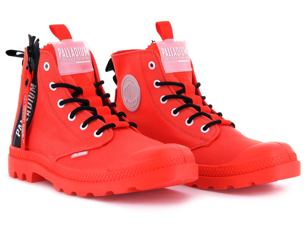 Palladium PAMPA HI TICKET TO EARTH Women's Boots Flame | Canada-8407