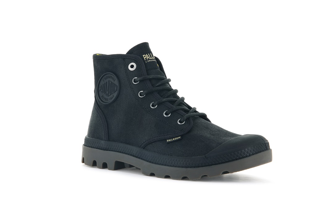 Palladium PAMPA HI WAX Men's Boots Black | Canada-1867