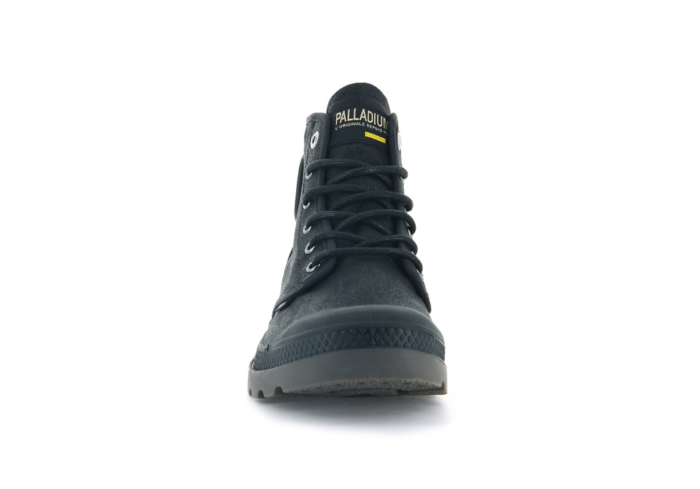 Palladium PAMPA HI WAX Men's Boots Black | Canada-1867