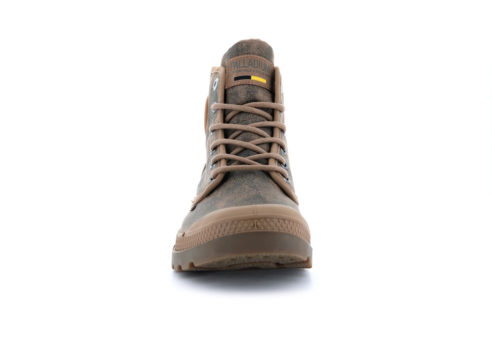 Palladium PAMPA HI WAX Men's Boots Espresso | Canada-7048
