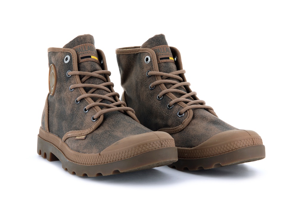 Palladium PAMPA HI WAX Men's Boots Espresso | Canada-7048
