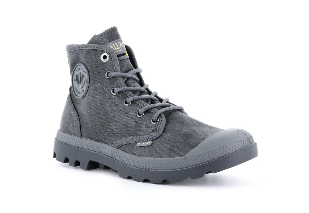Palladium PAMPA HI WAX Men's Boots French Metal | Canada-8157