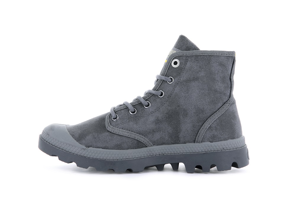 Palladium PAMPA HI WAX Men's Boots French Metal | Canada-8157