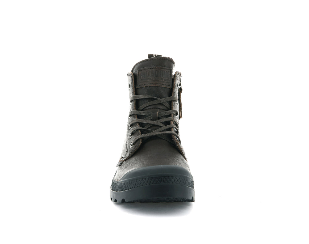 Palladium PAMPA HI ZIP LTH ESS Men's Boots Bison | Canada-7123
