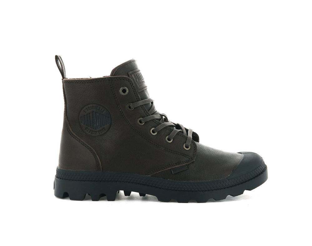 Palladium PAMPA HI ZIP LTH ESS Women\'s Boots Bison | Canada-4169
