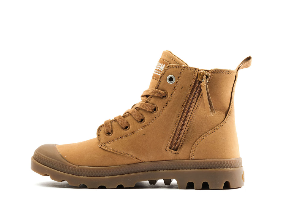 Palladium PAMPA HI ZIP NBK Men's Boots Apple Cinnamon | Canada-1842