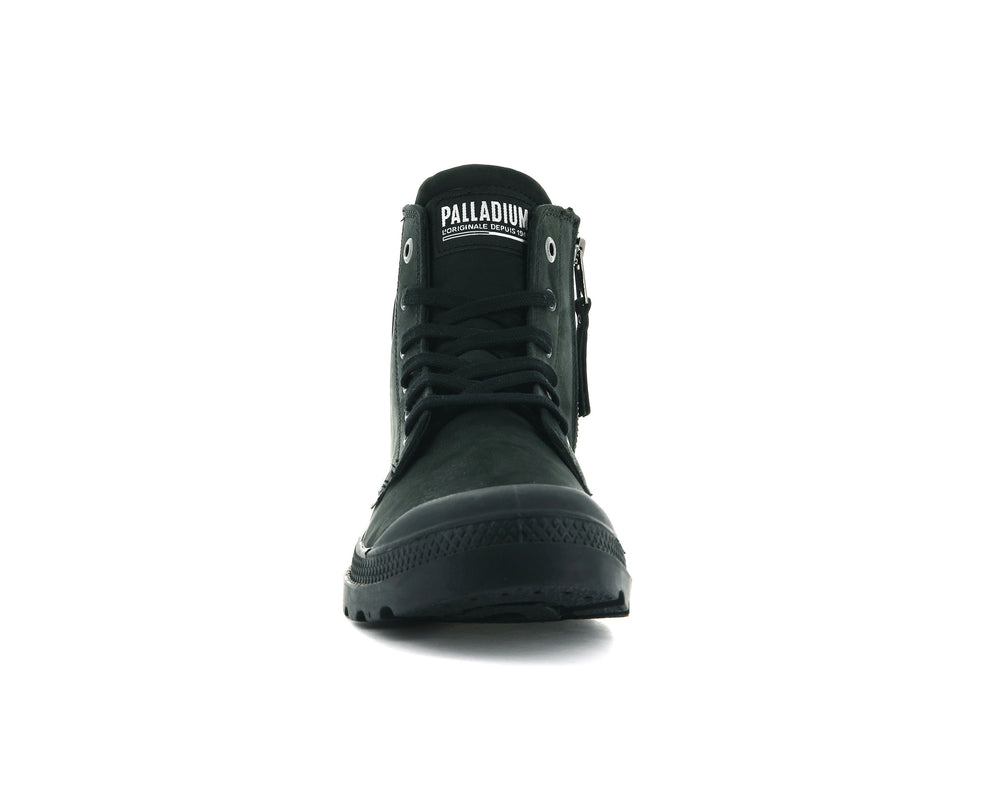 Palladium PAMPA HI ZIP NBK Men's Boots Black | Canada-9517
